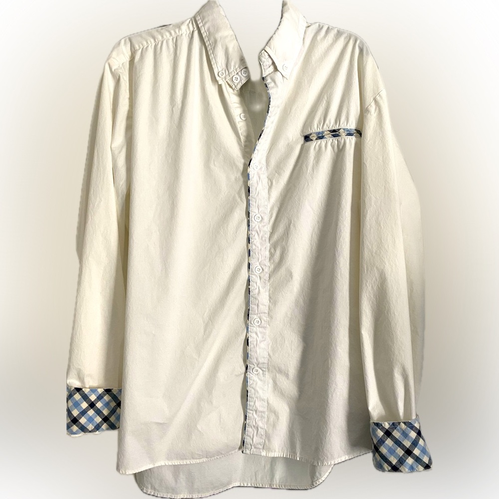 Men’s long sleeve shirt.  X-Large white by Tomsware